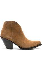 Céline Pre-Owned bottines Berlin 80 mm en daim - Marron - thumbnail