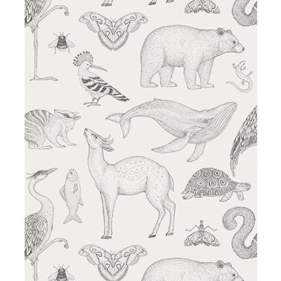 Ferm Living Katie Scott Animals Behang - Off-White