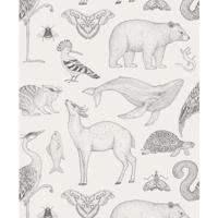 Ferm Living Katie Scott Animals Behang - Off-White