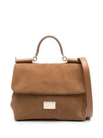 Dolce & Gabbana sac à main Sicily en daim - Marron - thumbnail