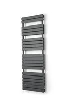 Vipera Vulcan dubbele handdoekradiator 60 x 183,5 cm elektrische verwarming antraciet grijs zij- en middenaansluiting 1.975W, weerstand inbegrepen