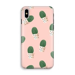 Cactusprint roze: iPhone XS Tough Case