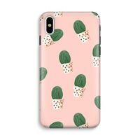 Cactusprint roze: iPhone XS Tough Case