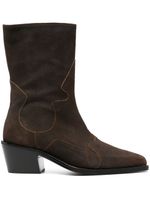 Eckhaus Latta bottines en daim 70 mm - Marron