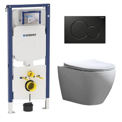 Geberit UP720 Toiletset - Inbouw WC Hangtoilet Wandcloset Rimfree - Beauti Flatline Sigma-01 Zwart Geberit UP720 Toiletset - Inbouw WC Hangtoilet Wandcloset Rimfree - Beauti Flatline Sigma-01 Zwart