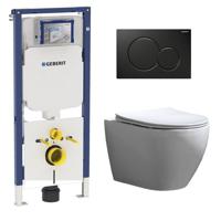 Geberit UP720 Toiletset - Inbouw WC Hangtoilet Wandcloset Rimfree - Beauti Flatline Sigma-01 Zwart