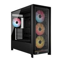CORSAIR FRAME 5000D RS ARGB Modulaire Mid-Tower PC-Behuizing – 4 voorgeïnstalleerde RS ARGB-ventilatoren, InfiniRail™-ventilatormontagesysteem, Project Stealth – Zwart