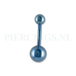 Navelpiercing geanodiseerd blauw