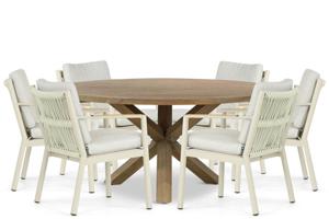 Coco Sevilla/Sand City 160 cm dining tuinset 7-delig