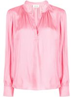 Zadig&Voltaire blouse satinée Tink à col officier - Rose