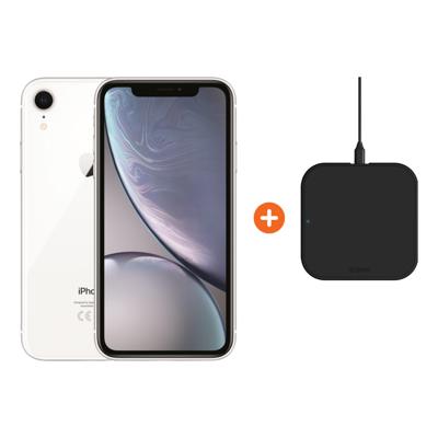 Apple iPhone Xr 128 GB Wit + ZENS Slim Line Draadloze Oplader Apple iPhone Xr 128 GB Wit + ZENS Slim Line Draadloze Oplader