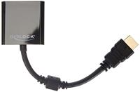 Delock Adapterkabel HDMI-A St > VGA bus zwart, 133048