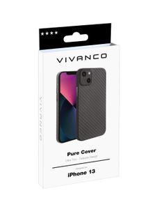 Vivanco Pure Backcover Apple iPhone 13 Carbon Inductieve lading, Stootbestendig