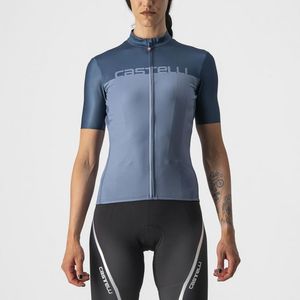 Castelli Velocissima korte mouw fietsshirt blauw dames M