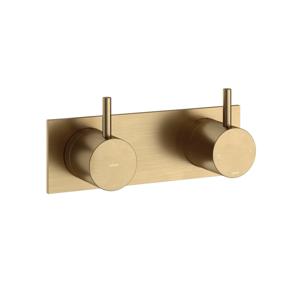 Hotbath Cobber afbouwdeel inbouw mengkraan met 2 functies omstel geborsteld messing (goud) CB029EXTBB