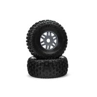 Arrma RC DBoots Fortress Tire Set Glued (Gun Metal) (2Pcs) (ARA550069) - thumbnail