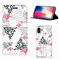 Apple iPhone X | Xs Hoesje maken Flamingo Triangle - thumbnail