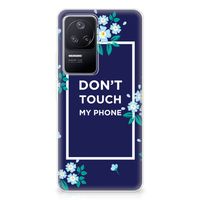 Xiaomi Poco F4 Silicone-hoesje Flowers Blue DTMP - thumbnail