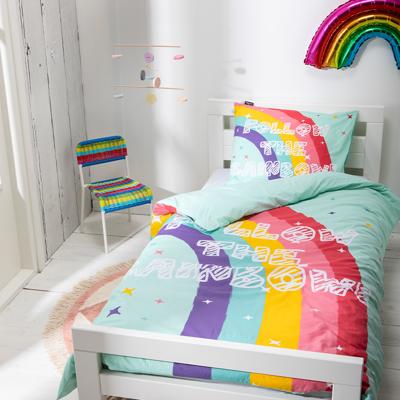 Fresh&Co  Kids Dekbedovertrek Follow The Rainbow 140 x 200 cm - Kinderovertrek Dekbedovertrek