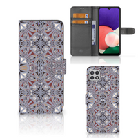 Samsung Galaxy A22 5G Bookcase Flower Tiles - thumbnail