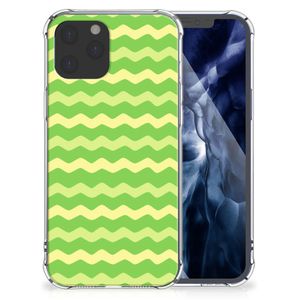 iPhone 12 Pro Max Doorzichtige Silicone Hoesje Waves Green