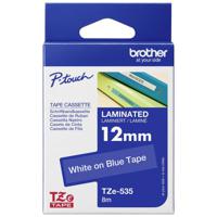 Brother TZe-535 Labeltape Tapekleur: Blauw Tekstkleur: Wit 12 mm 8 m - thumbnail