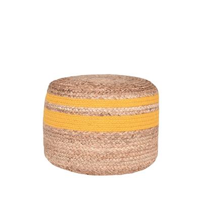 LABEL51 Poef Jute - Geel - Jute