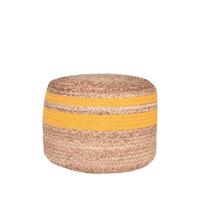 LABEL51 Poef Jute - Geel - Jute