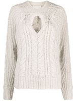 ISABEL MARANT pull Noelys ouverture goutte d'eau - Gris