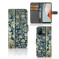 OnePlus Nord N100 Hoesje Beige Flowers - thumbnail