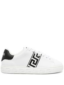 Versace Greca embroidered sneakers - Blanc