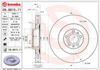 Remschijf BREMBO, Remschijftype: Binnen geventileerd, u.a. für Audi, VW - thumbnail