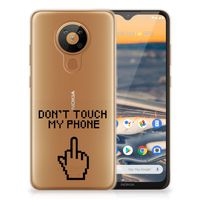 Nokia 5.3 Silicone-hoesje Finger Don't Touch My Phone - thumbnail