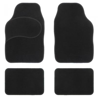 Car Plus automattenset universeel textiel zwart 4 delig