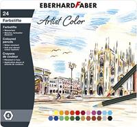 Eberhard Faber 516124 - Kleurpotlodenset Artist Color, 24 kleurpotloden in metalen etui