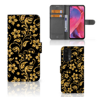 OPPO A54 5G | A74 5G | A93 5G Hoesje Gouden Bloemen