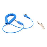 QUADRIOS GmbH ESD bescherming spiraalkabel aardingskabel 4 mm drukknop spiraalkabel 1,8 m en adapter professionele antistatische accessoires (norm EN 61340-5-1)