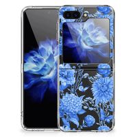 TPU Case voor Samsung Galaxy Z Flip 5 Flowers Blue - thumbnail