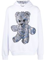 Philipp Plein hoodie imprimé à strass - Blanc - thumbnail