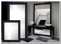 Grote spiegel met zwarte lijst op maat Paride