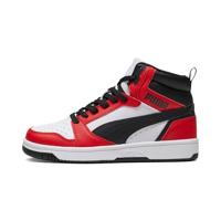 PUMA Rebound V6 MID JR Sneaker, Wit Zwart-voor All TIME RED, 6 UK, Puma Witte Puma Zwart voor Altijd Rood, 39 EU