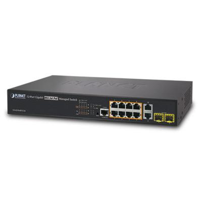 PLANET GS-4210-8P2T2S - Switch - Beheerd - 8 x 10/100/1000 (PoE+) + 2 x 10/100/1000 + 2 x Fast Ethernet/Gigabit SFP - desktop, rack-uitvoering - PoE+ PLANET GS-4210-8P2T2S - Switch - Beheerd - 8 x 10/100/1000 (PoE+) + 2 x 10/100/1000 + 2 x Fast Ethernet/Gigabit SFP - desktop, rack-uitvoering - PoE+