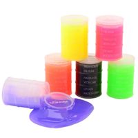 6x Potjes speelslijm gekleurd 150 ml inhoud   -