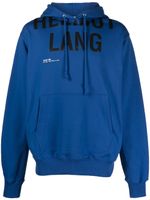 Helmut Lang hoodie à logo imprimé - Bleu