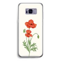 Red poppy: Samsung Galaxy S8 Transparant Hoesje