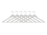 LIVARNO home Kleerhangerset (Wit, 6 houten kleerhangers)