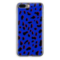 Blue Leopard: iPhone 8 Plus Transparant Hoesje - thumbnail