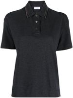 Brunello Cucinelli polo nervuré en coton - Gris