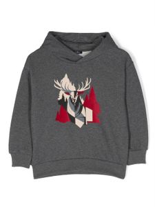 Il Gufo hoodie en coton à imprimé graphique - Gris