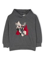 Il Gufo hoodie en coton à imprimé graphique - Gris - thumbnail